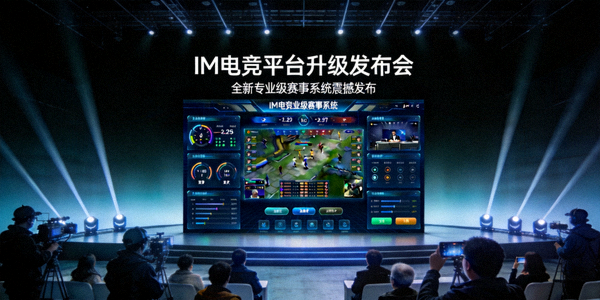 IM电竞平台升级发布会现场 - 展示全新专业级赛事系统界面与功能